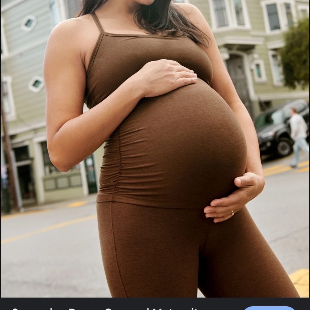 Beyond Yoga Brown Maternity Tank Top-XL